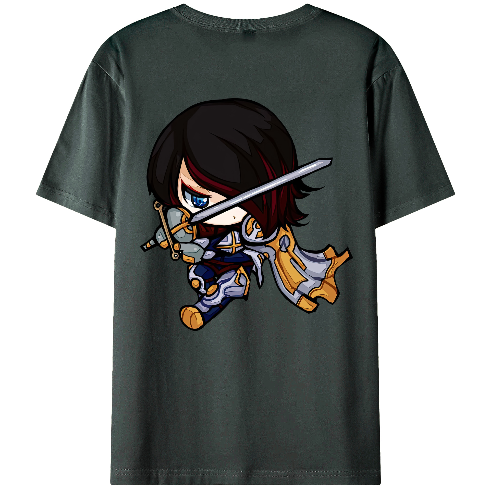 リーグ・オブ・レジェンド League of Legends LOL 綿100％ メンズ半袖Tシャツ（バックプリント） 通気性